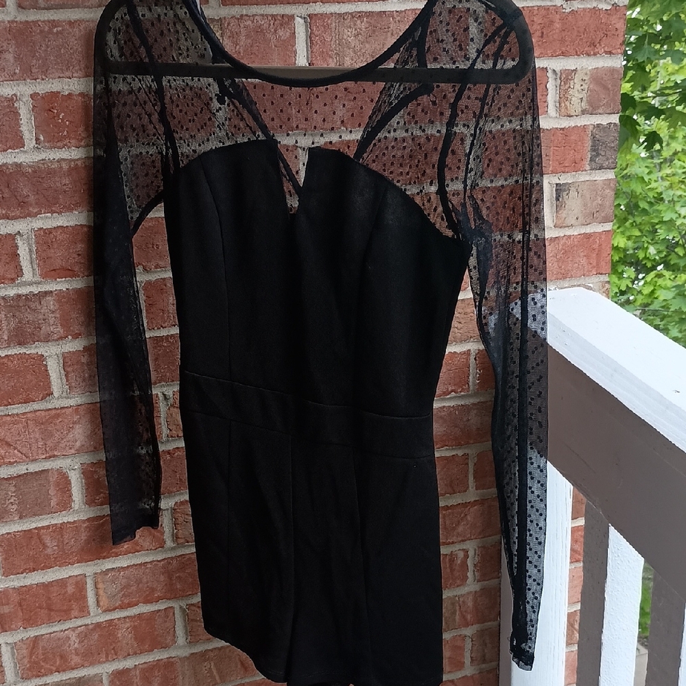 Charlotte Russe Black Long Sleeve Dress